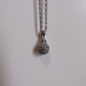 Vintage Swarovski Disco Ball Crystal Pendant Necklace